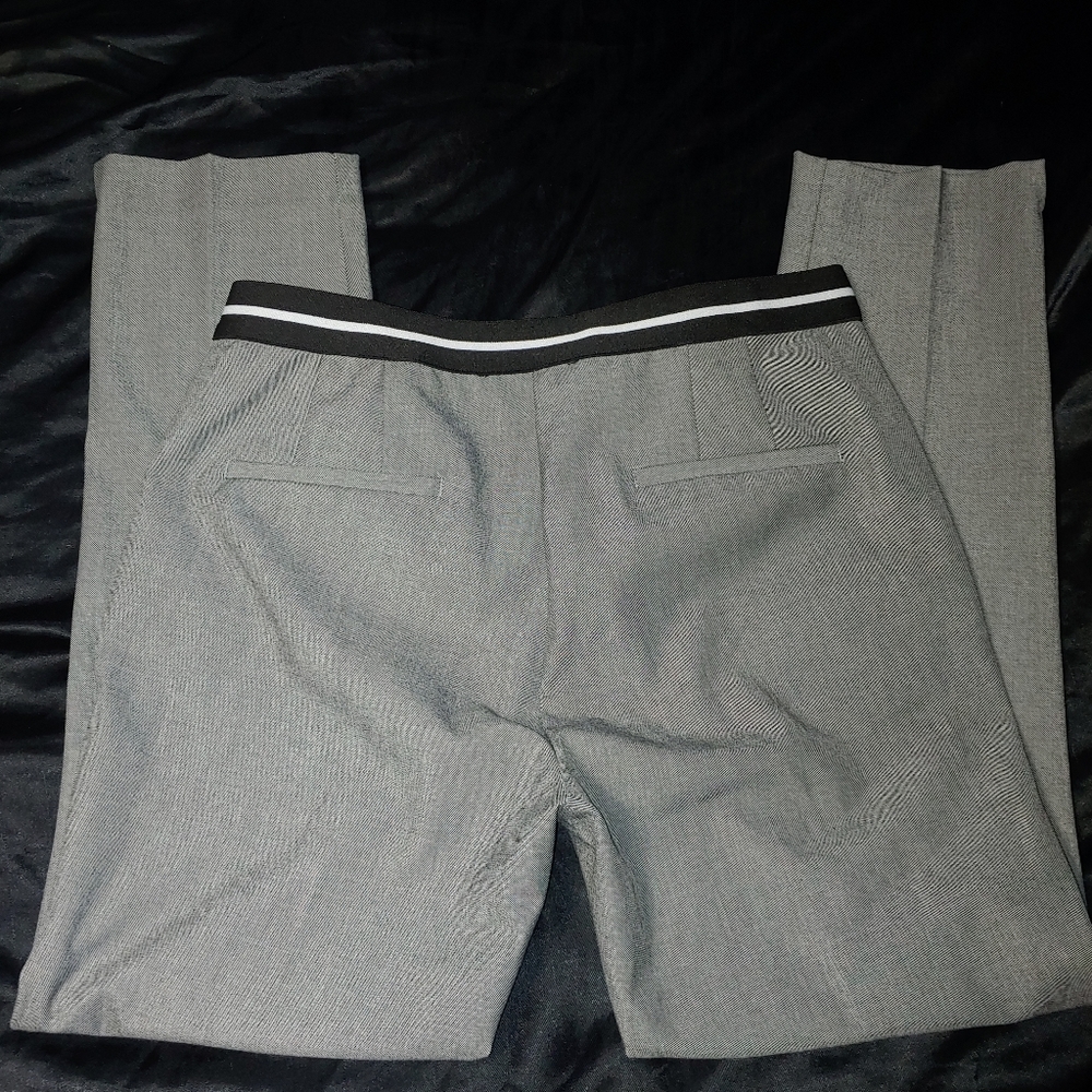 Zara Basic Trousers Jogger Waist Striped Pants